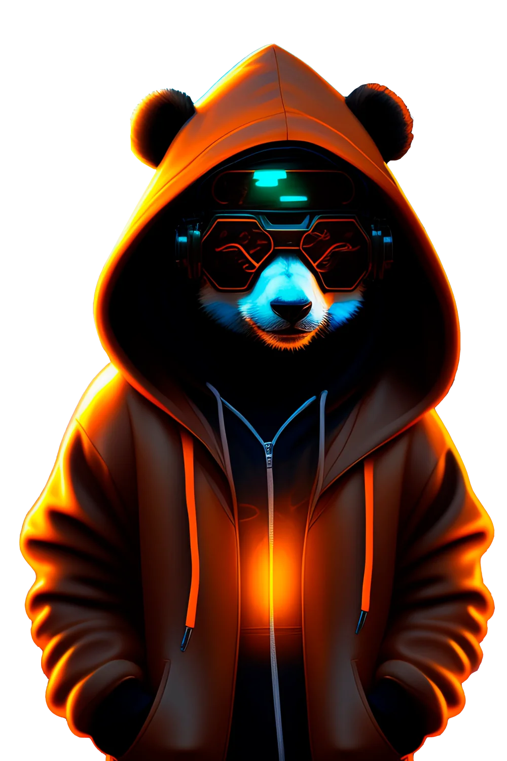 Панда в оранжевом капюшоне — Traffic Panda
